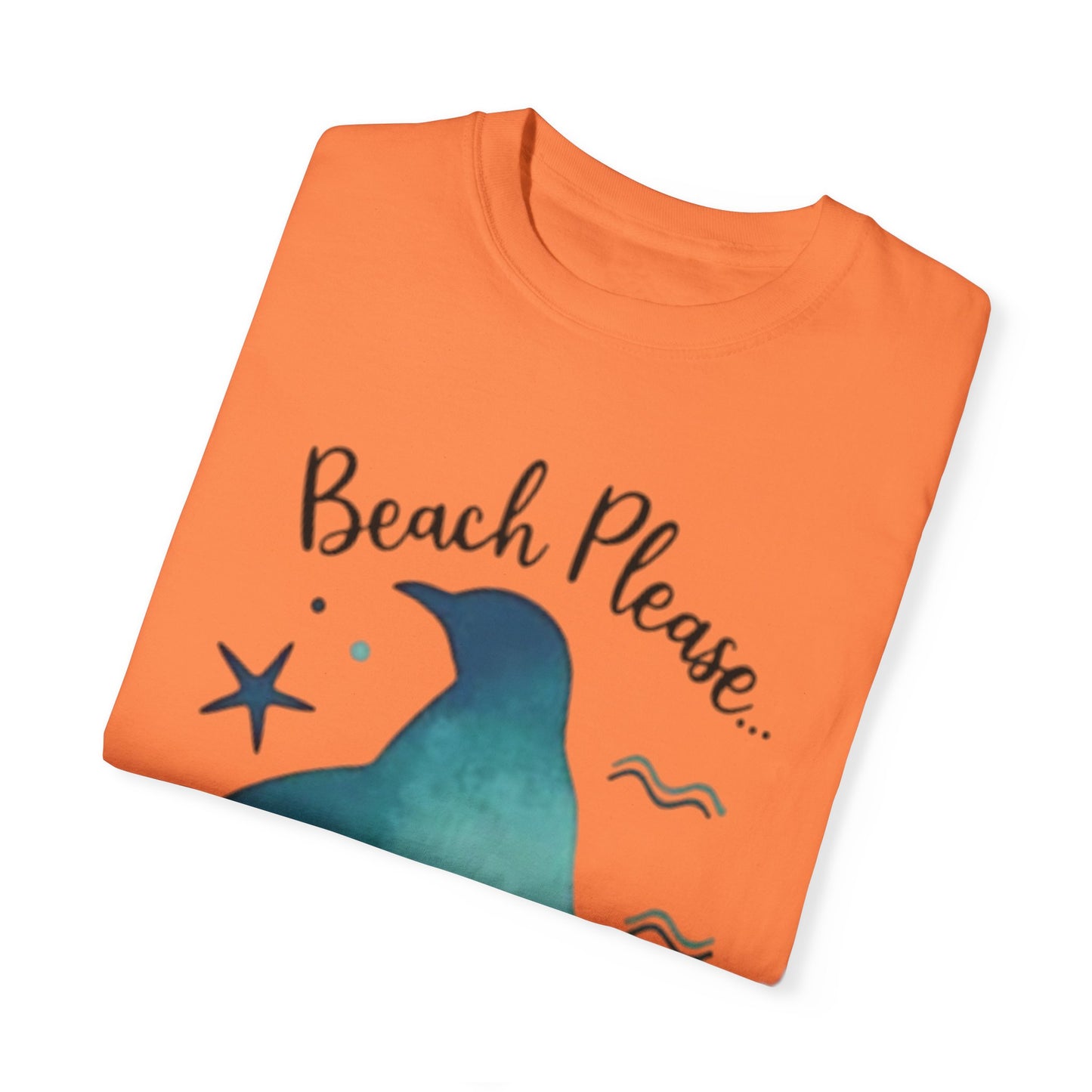 Penguin Beach Vibes Unisex Garment-Dyed T-Shirt - AitaAma