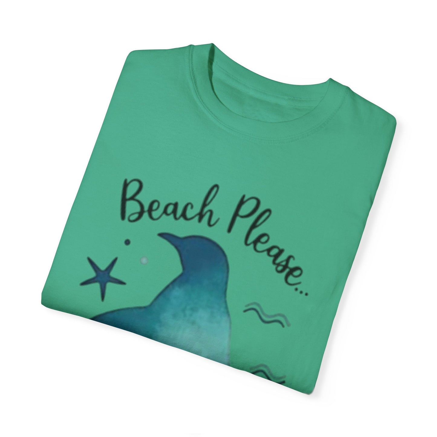 Penguin Beach Vibes Unisex Garment-Dyed T-Shirt - AitaAma