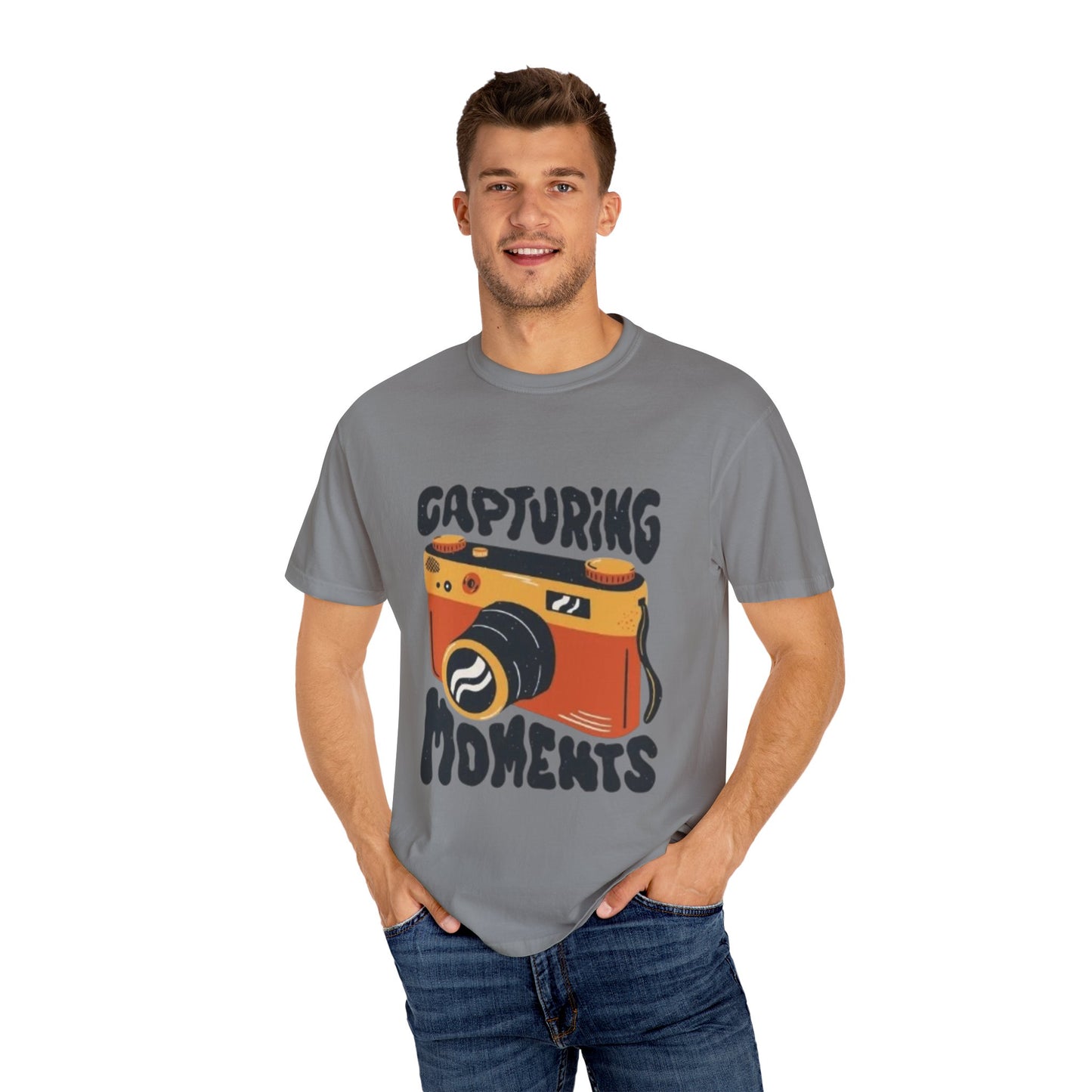 Capturing Moments Unisex Garment-Dyed T-shirt - Photography Lovers Tee - AitaAma
