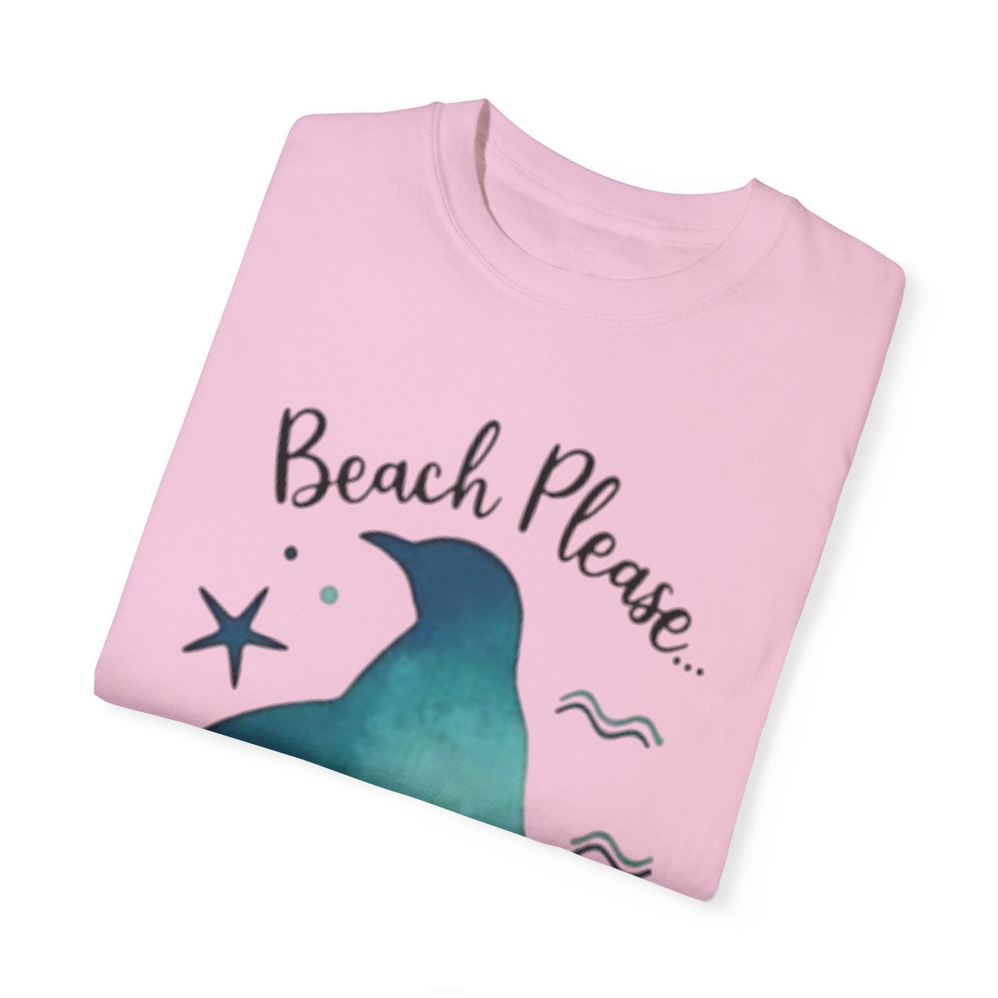 Penguin Beach Vibes Unisex Garment-Dyed T-Shirt - AitaAma