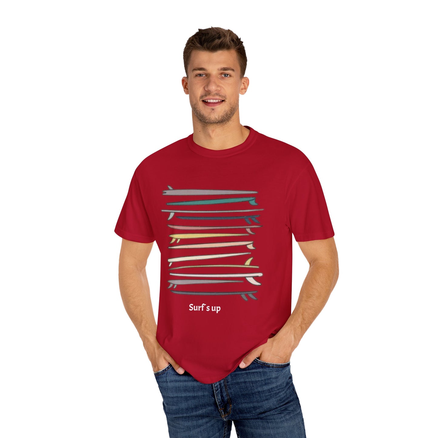 Surf's Up Unisex Garment-Dyed T-Shirt - Perfect for Beach Lovers - AitaAma