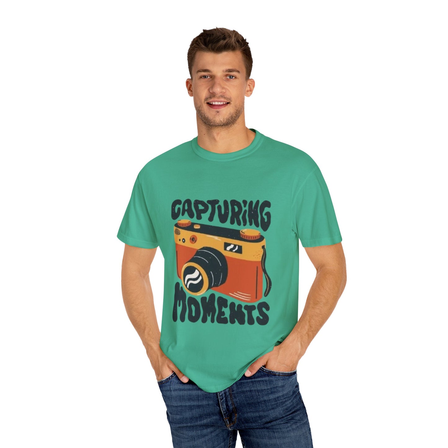 Capturing Moments Unisex Garment-Dyed T-shirt - Photography Lovers Tee - AitaAma