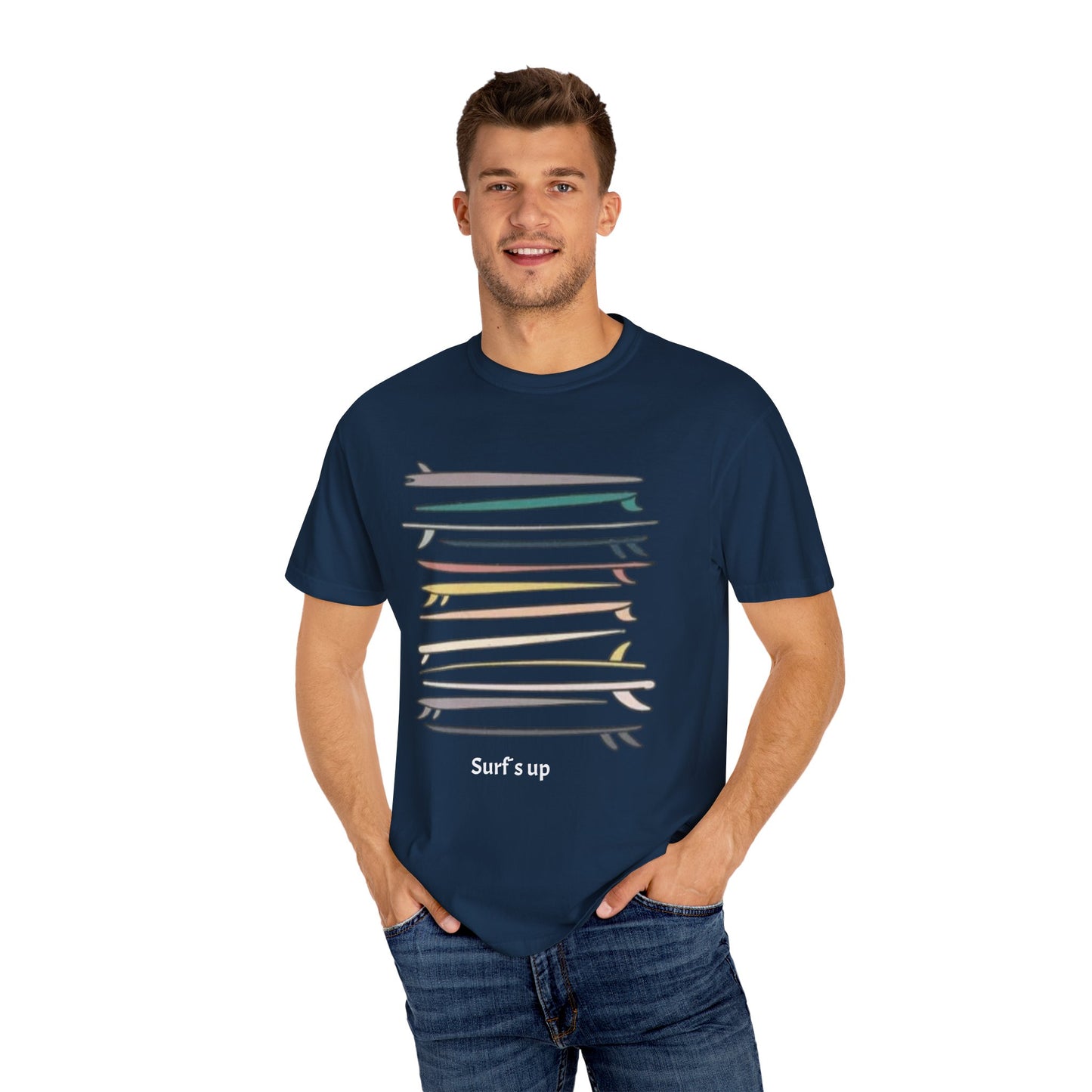 Surf's Up Unisex Garment-Dyed T-Shirt - Perfect for Beach Lovers - AitaAma