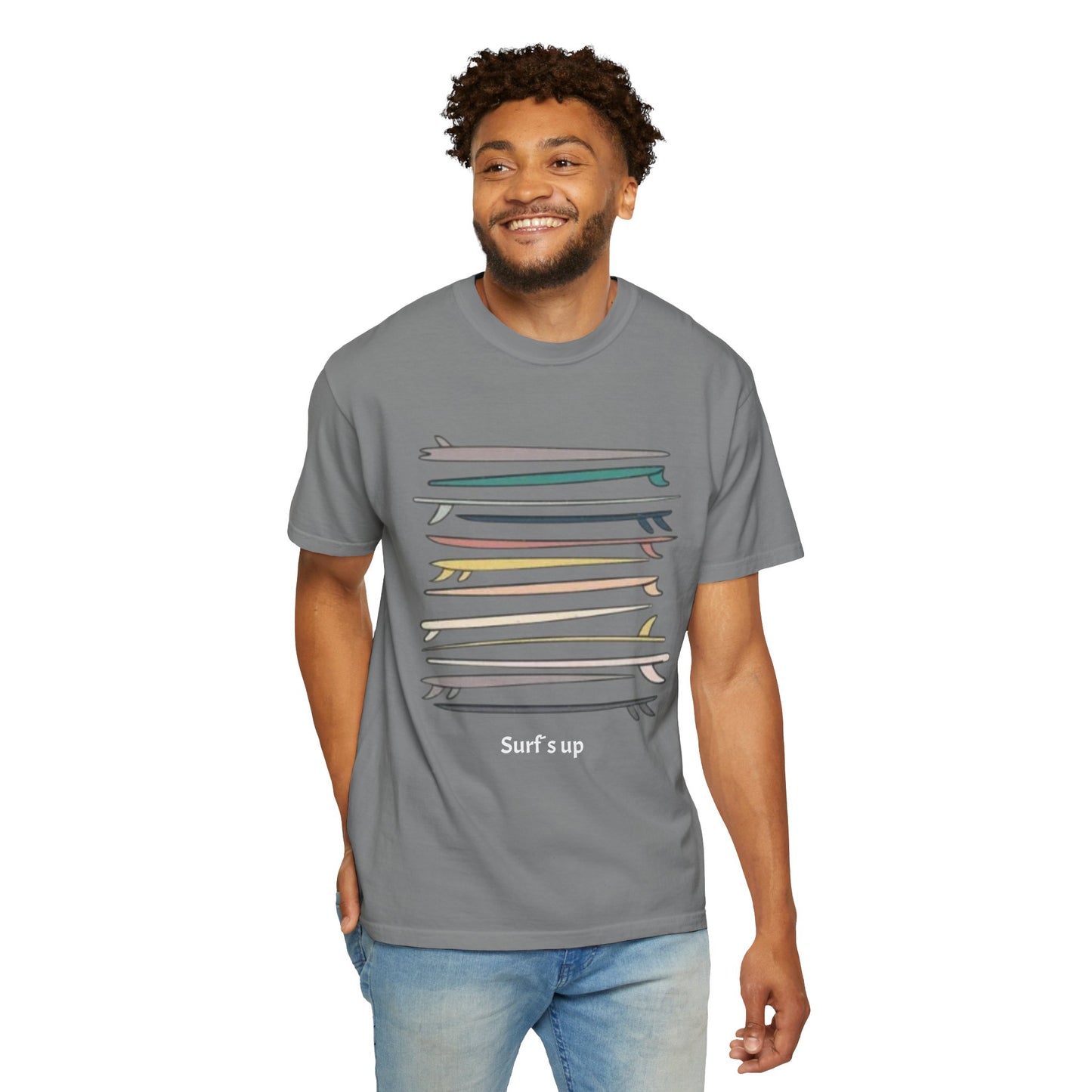 Surf's Up Unisex Garment-Dyed T-Shirt - Perfect for Beach Lovers - AitaAma