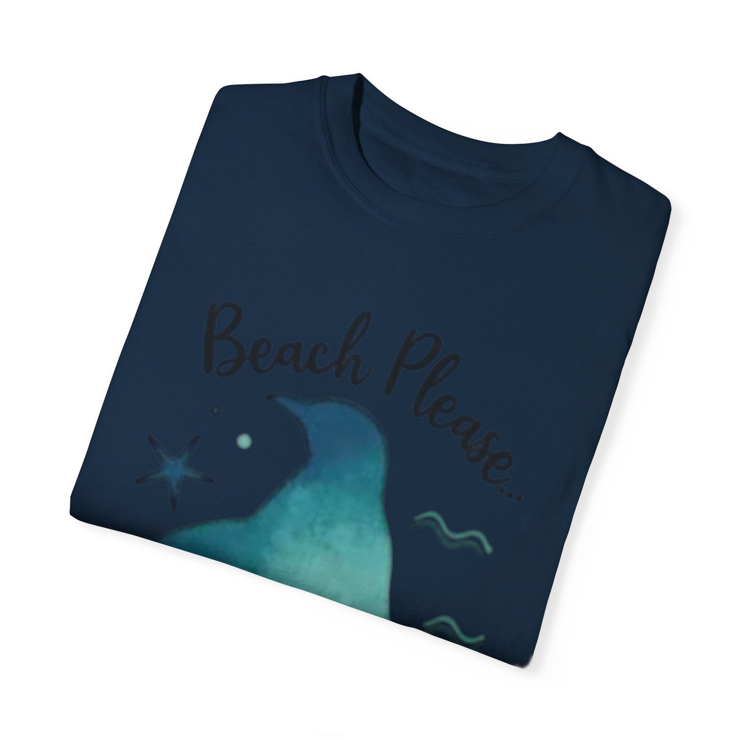 Penguin Beach Vibes Unisex Garment-Dyed T-Shirt - AitaAma