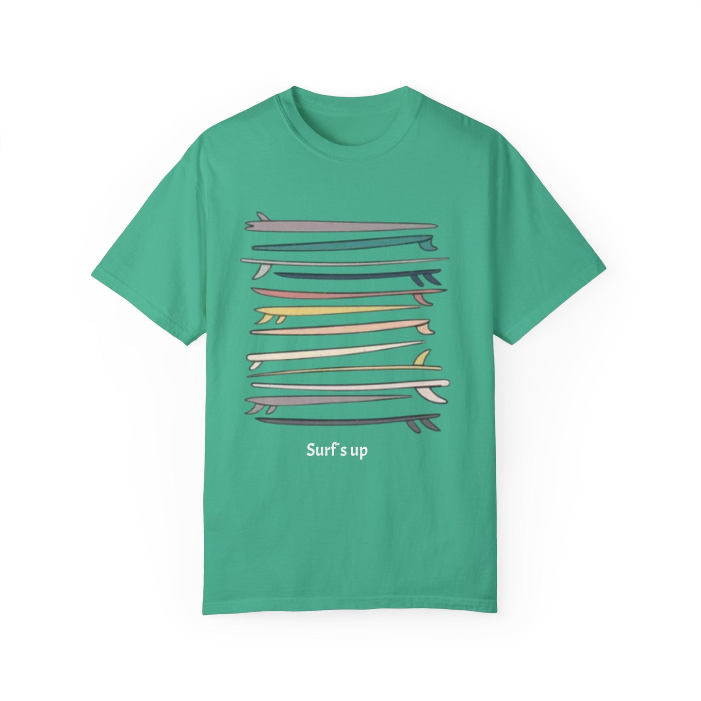 Surf's Up Unisex Garment-Dyed T-Shirt - Perfect for Beach Lovers - AitaAma