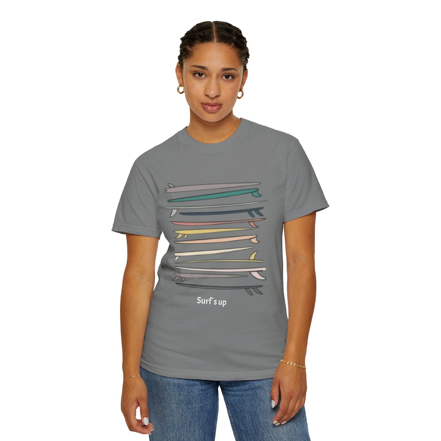 Surf's Up Unisex Garment-Dyed T-Shirt - Perfect for Beach Lovers - AitaAma