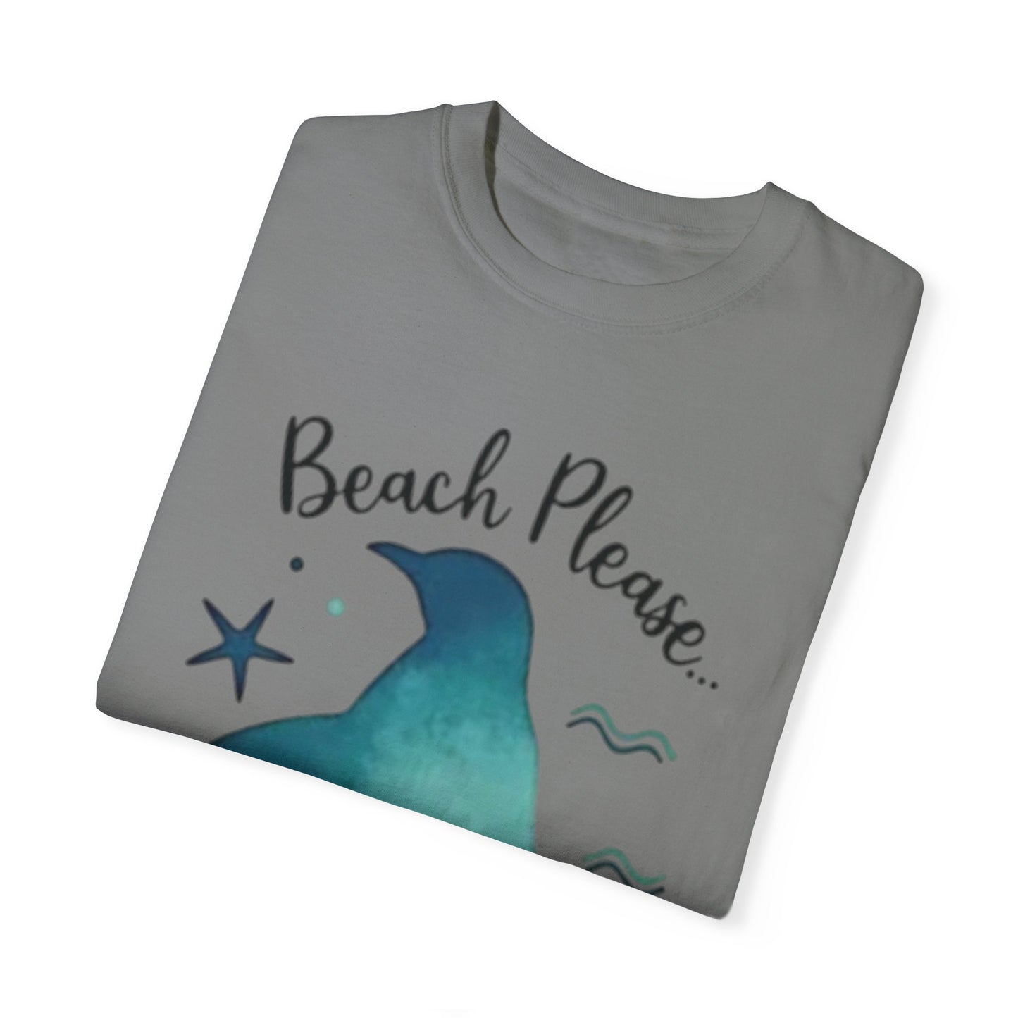 Penguin Beach Vibes Unisex Garment-Dyed T-Shirt - AitaAma