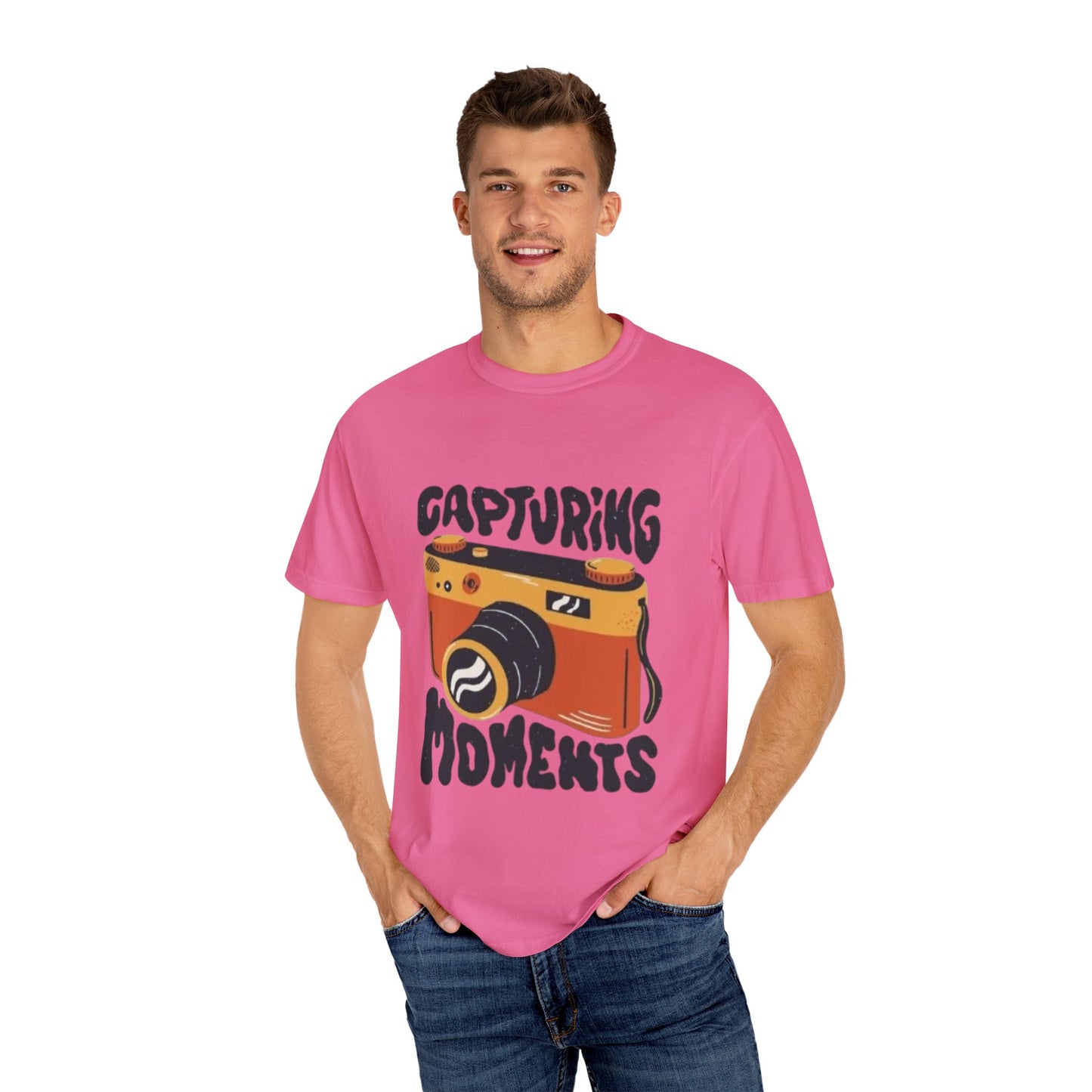 Capturing Moments Unisex Garment-Dyed T-shirt - Photography Lovers Tee - AitaAma