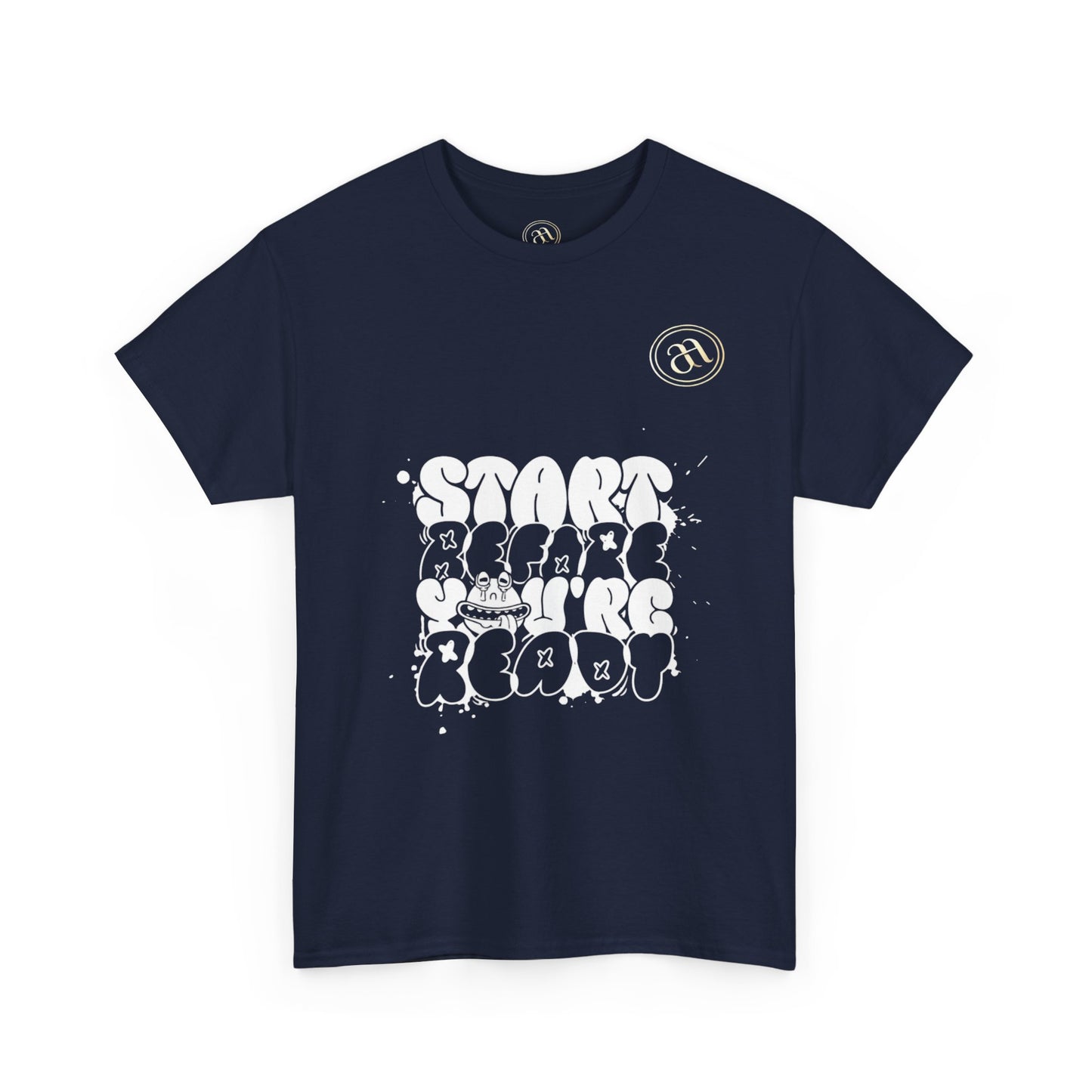 Motivational Unisex Heavy Cotton Tee - "Start Before You're Ready" - AitaAma