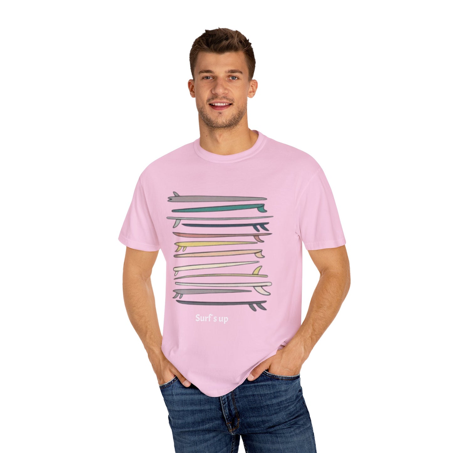 Surf's Up Unisex Garment-Dyed T-Shirt - Perfect for Beach Lovers - AitaAma