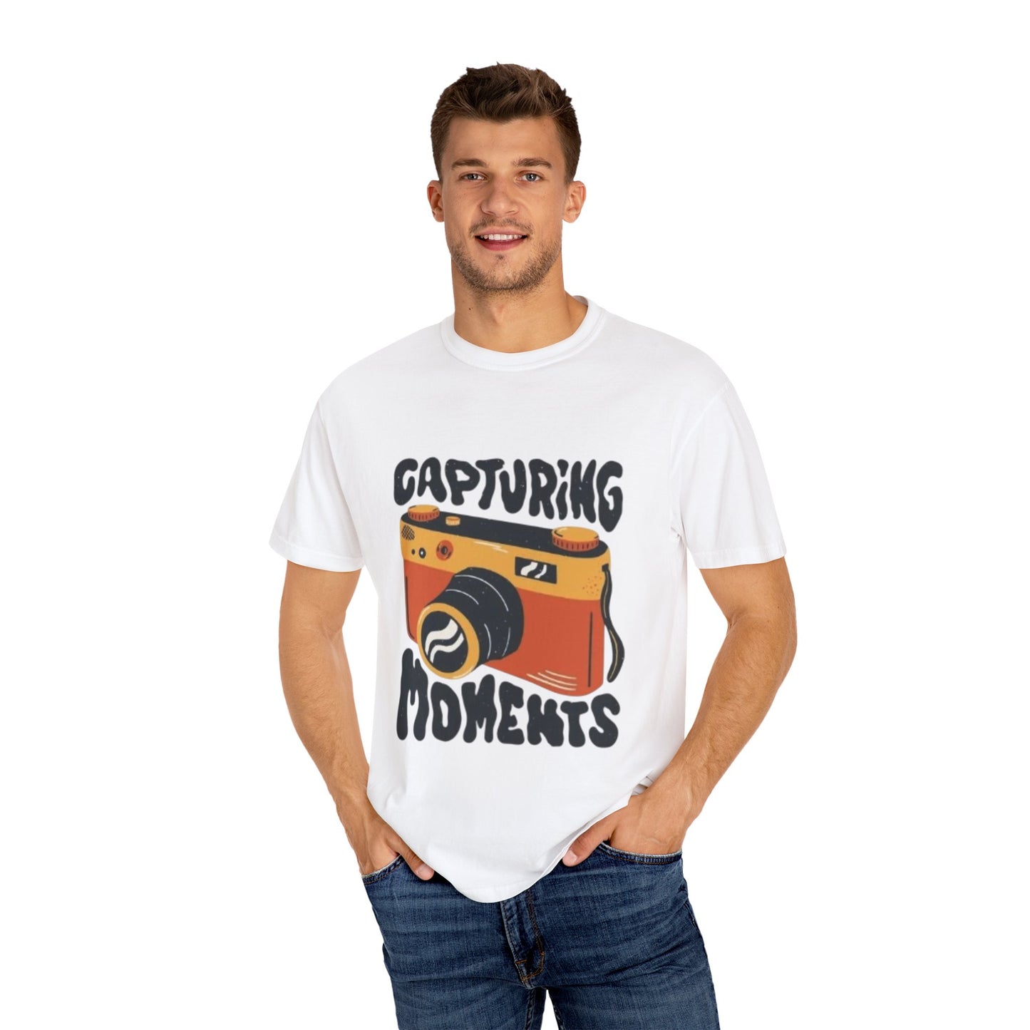 Capturing Moments Unisex Garment-Dyed T-shirt - Photography Lovers Tee - AitaAma