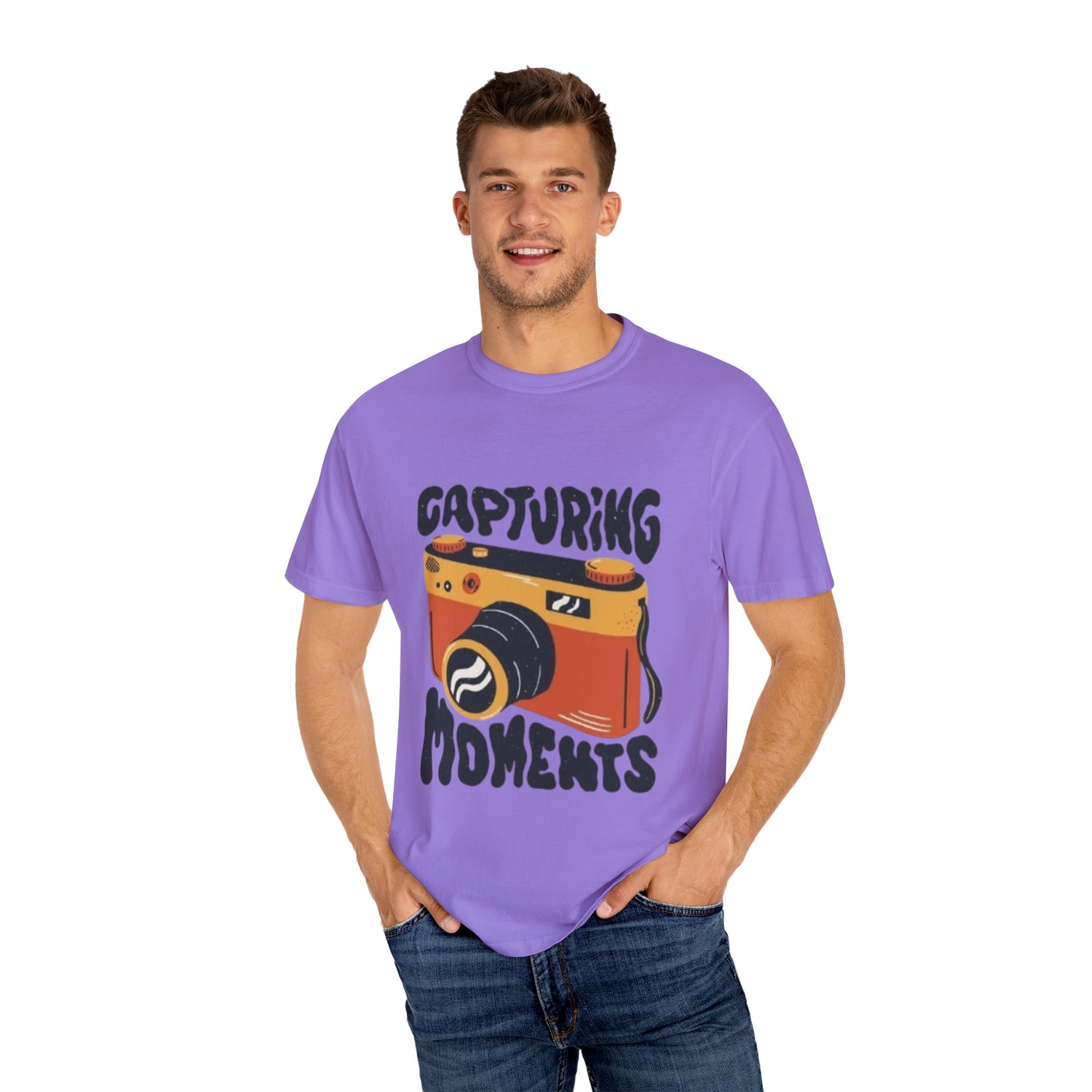 Capturing Moments Unisex Garment-Dyed T-shirt - Photography Lovers Tee - AitaAma