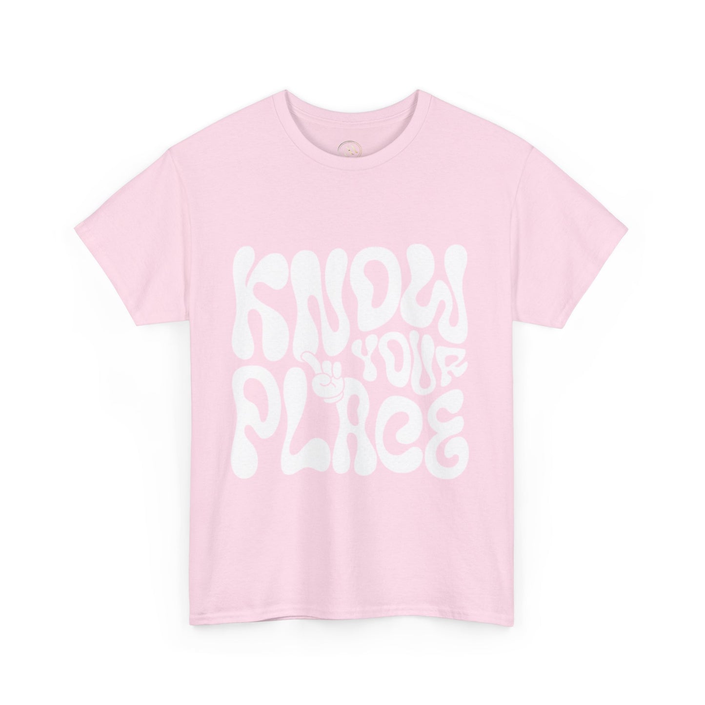 Know Your Place Unisex Heavy Cotton Tee - Fun Retro Graphic T-Shirt for Everyday Comfort