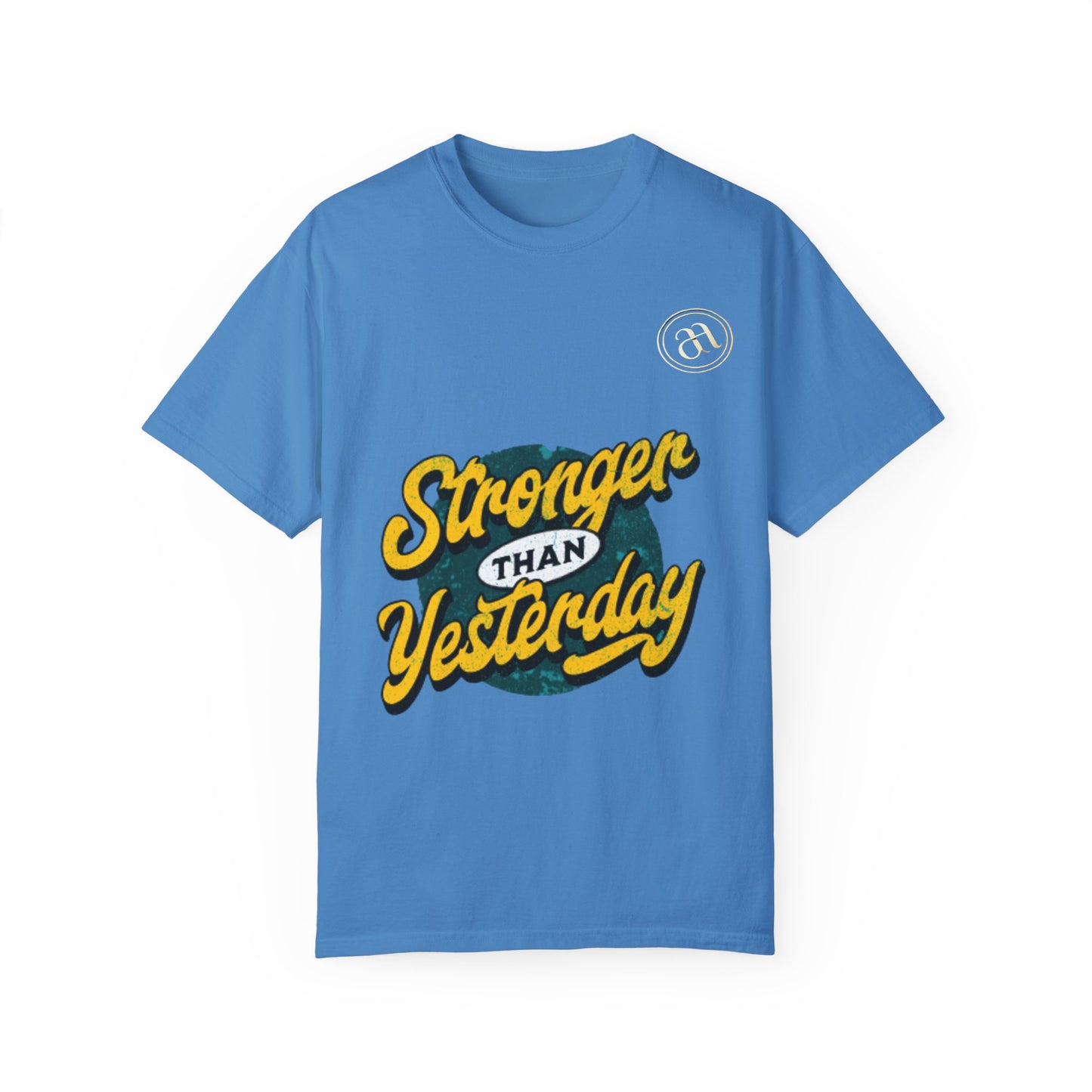 Motivational Fitness T-Shirt - "Stronger Than Yesterday"