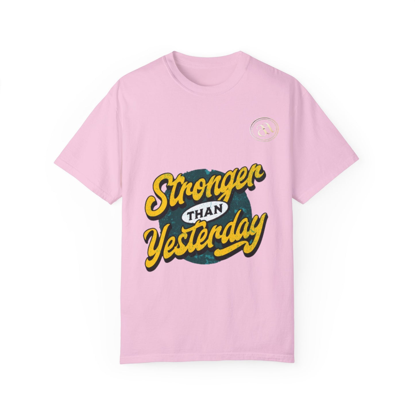 Motivational Fitness T-Shirt - "Stronger Than Yesterday"