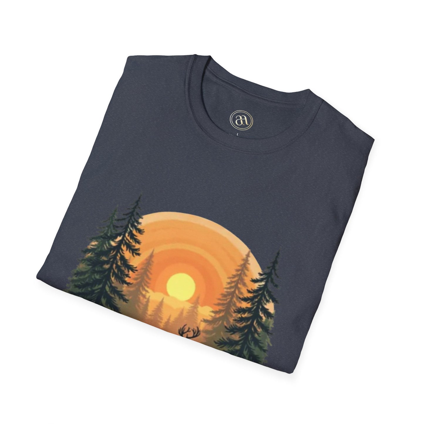 Nature Sunset Unisex Softstyle T-Shirt - Wildlife Scene Tee