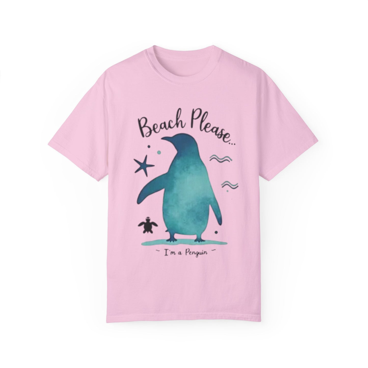 Penguin Beach Vibes Unisex Garment-Dyed T-Shirt