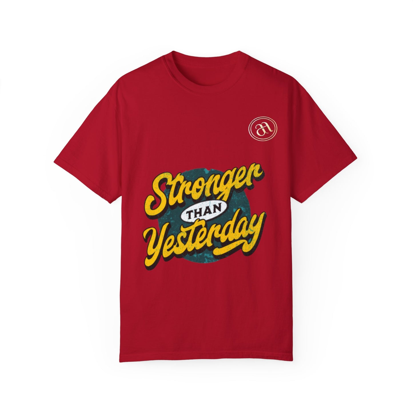 Motivational Fitness T-Shirt - "Stronger Than Yesterday"