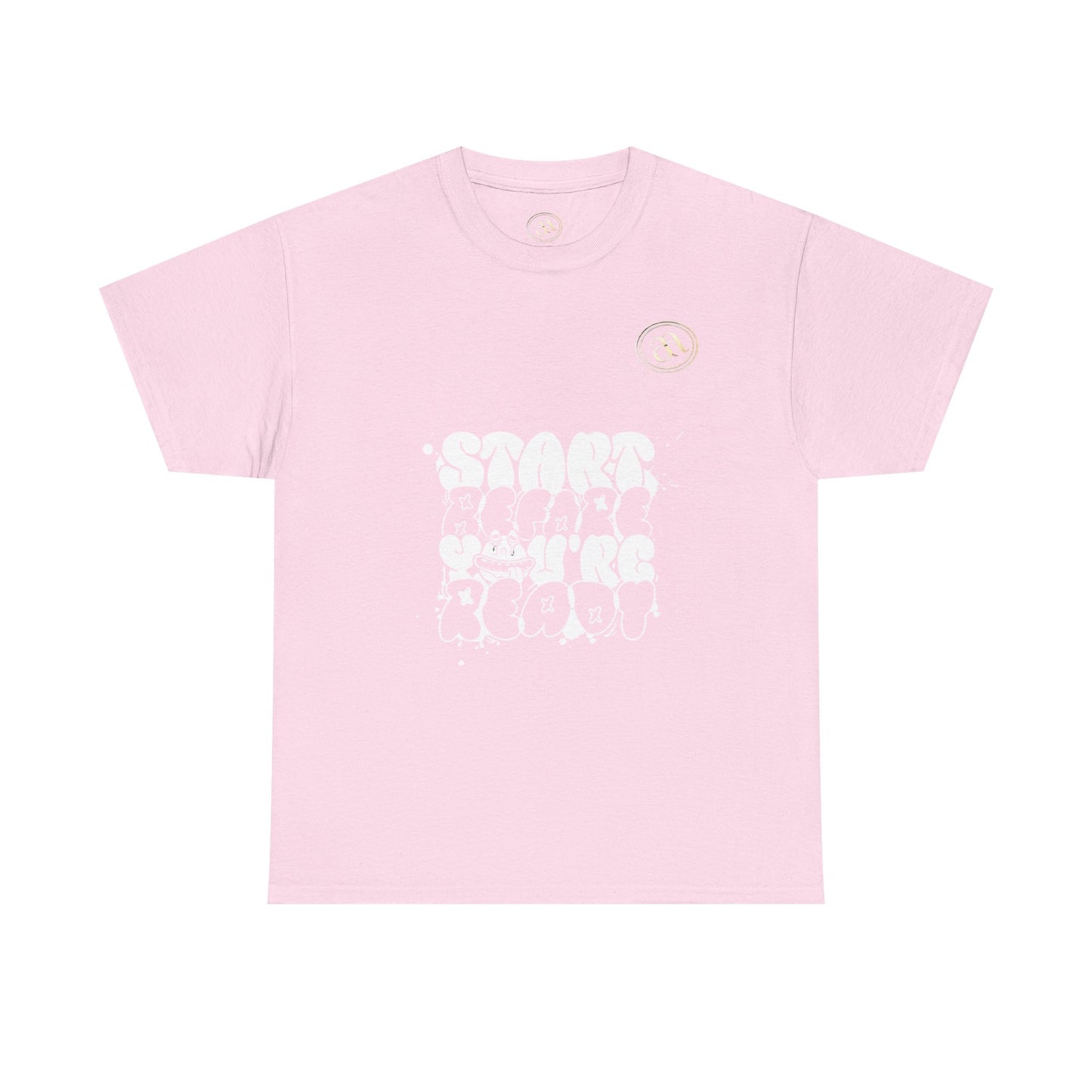 Motivational Unisex Heavy Cotton Tee - "Start Before You're Ready"