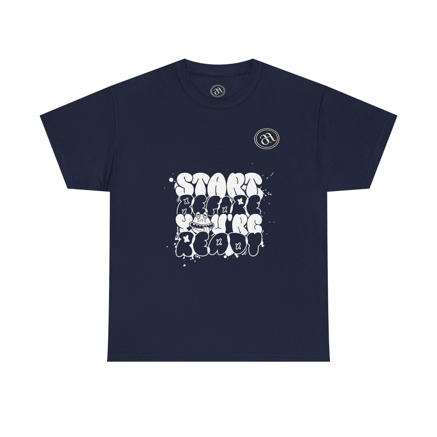 Motivational Unisex Heavy Cotton Tee - "Start Before You're Ready"